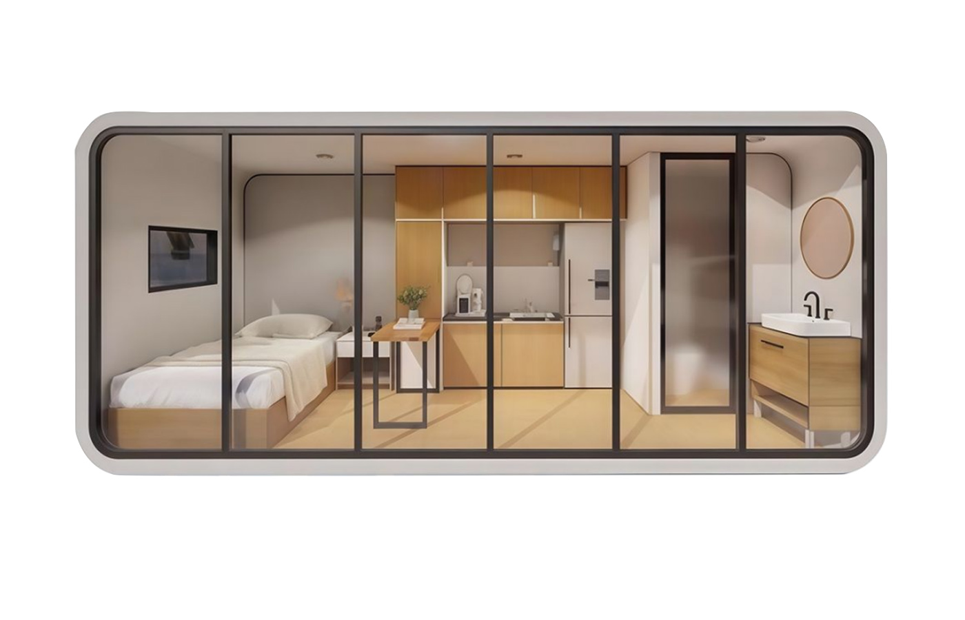 30ft Prekrasan Vacation Resort Hotel Customized Seaside Apple Cabin Container House